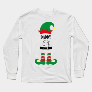 daddy elf cute christmas design for dad Long Sleeve T-Shirt